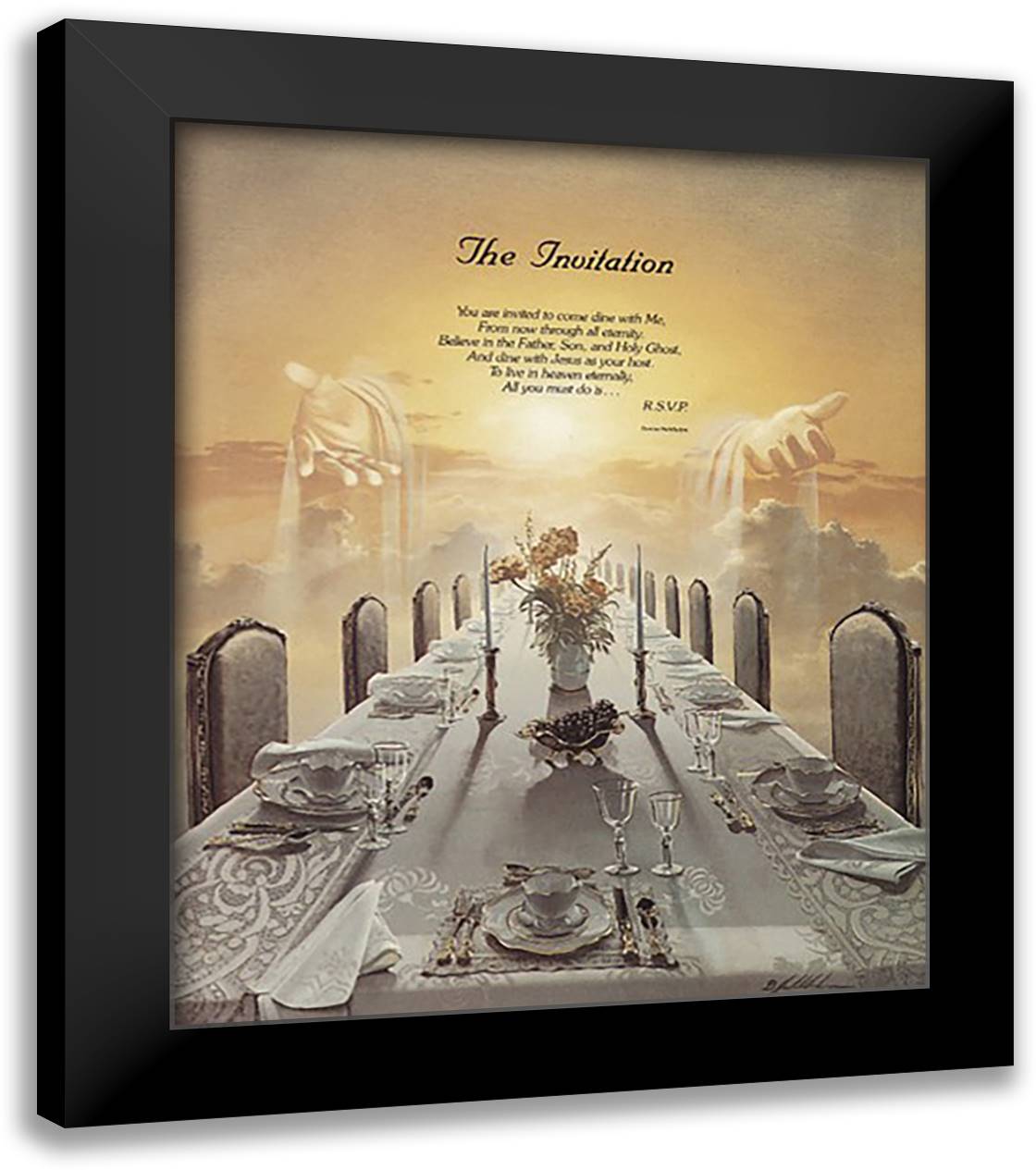 The Invitation 12x14 Black Modern Wood Framed Art Print Poster by Hahlbohm, Danny