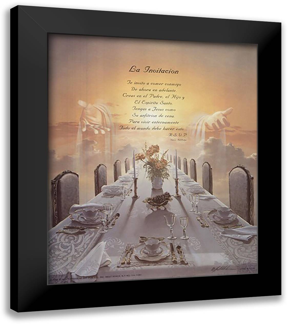 Invitation (Spanish) 12x14 Black Modern Wood Framed Art Print Poster by Hahlbohm, Danny