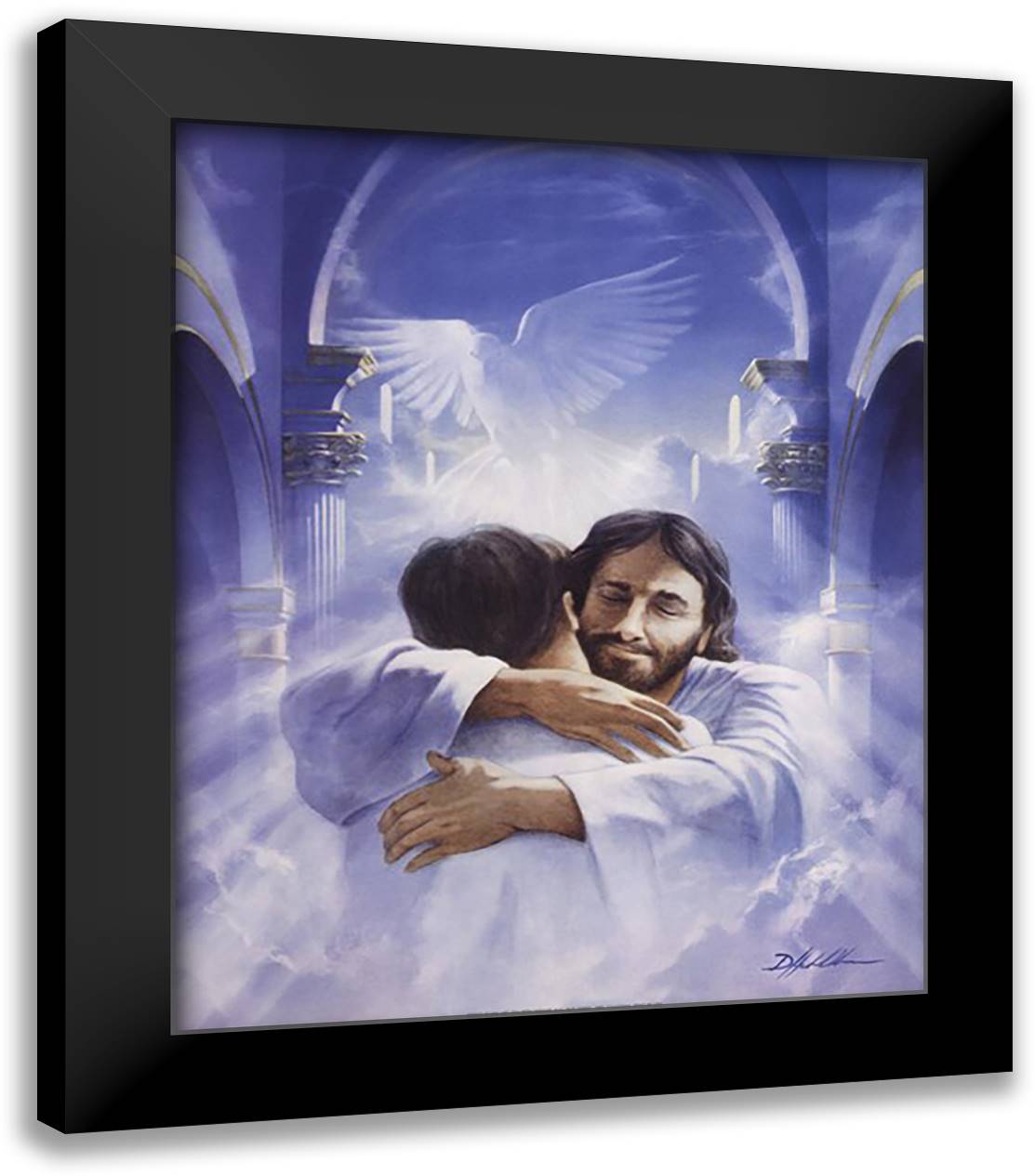 Home at Last 20x24 Black Modern Wood Framed Art Print Poster by Hahlbohm, Danny