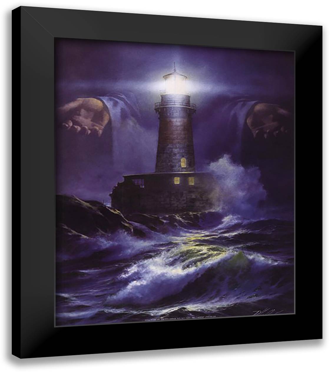 I Am the Light 12x14 Black Modern Wood Framed Art Print Poster by Hahlbohm, Danny