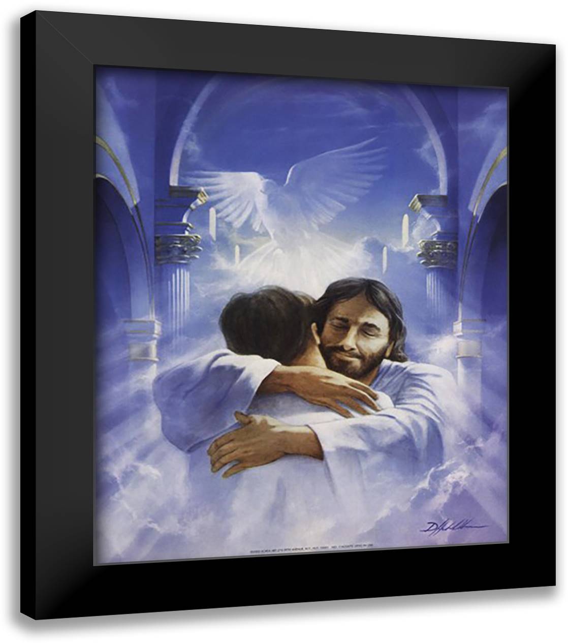Home At Last 12x14 Black Modern Wood Framed Art Print Poster by Hahlbohm, Danny