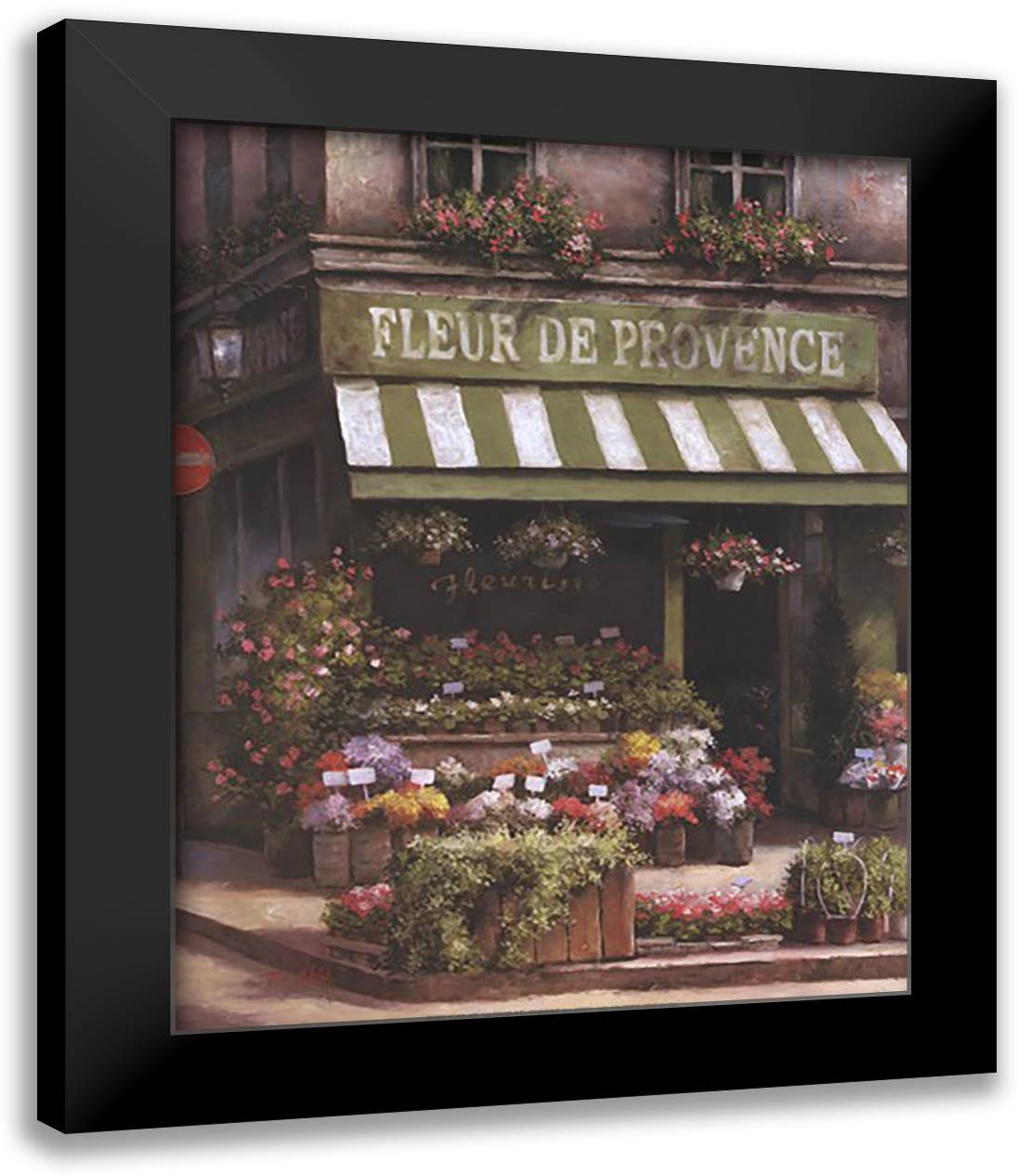 Fleurs De Provence 15x18 Black Modern Wood Framed Art Print Poster by Chiu, T.C.