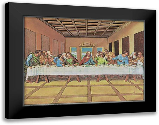Last Supper 12x10 Black Modern Wood Framed Art Print Poster