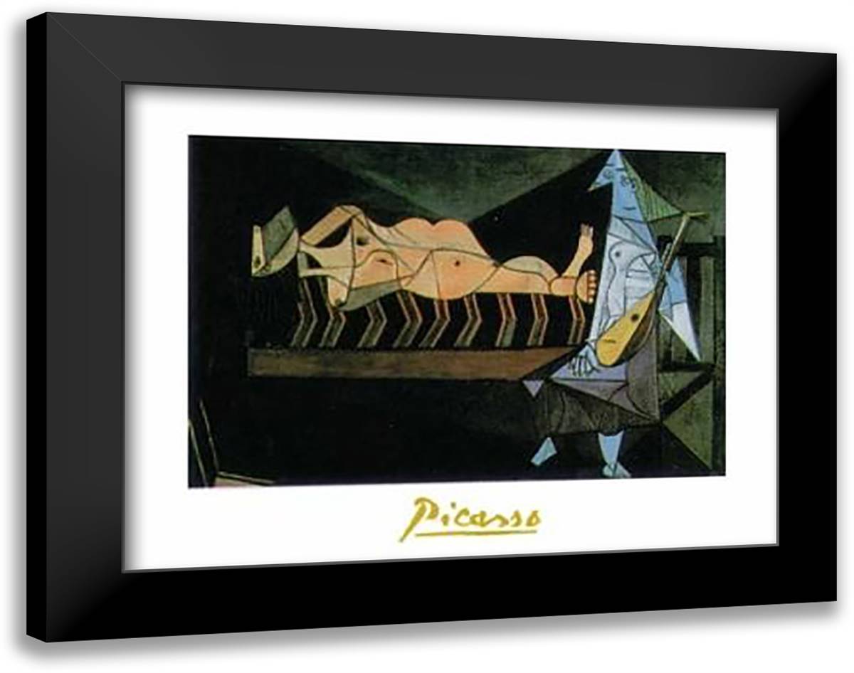 Aubade, 1942 32x24 Black Modern Wood Framed Art Print Poster by Picasso, Pablo