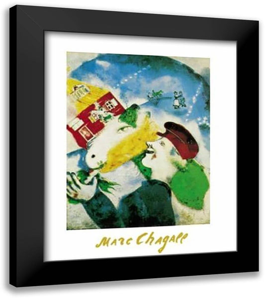 Rural Life 24x32 Black Modern Wood Framed Art Print Poster by Chagall, Marc