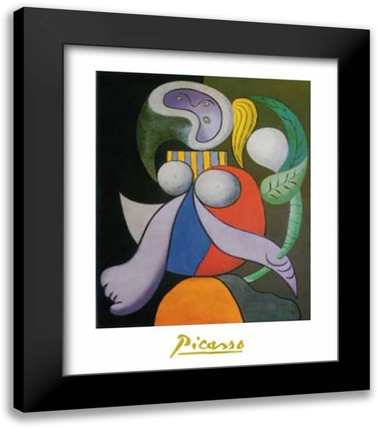 Femme a la Fleur 1932 28x35 Black Modern Wood Framed Art Print Poster by Picasso, Pablo