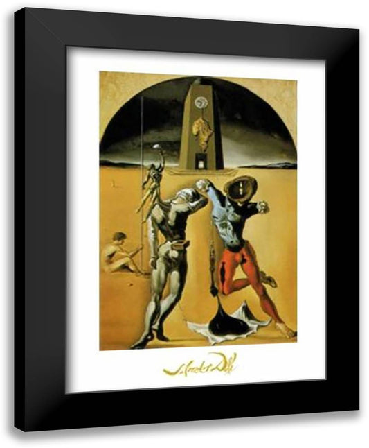 Poetry of America 24x32 Black Modern Wood Framed Art Print Poster by Dali, Salvador