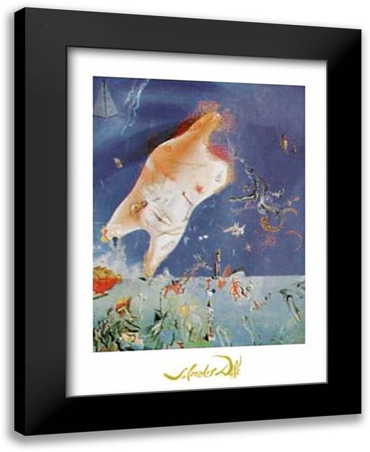 Senicitas 28x35 Black Modern Wood Framed Art Print Poster by Dali, Salvador