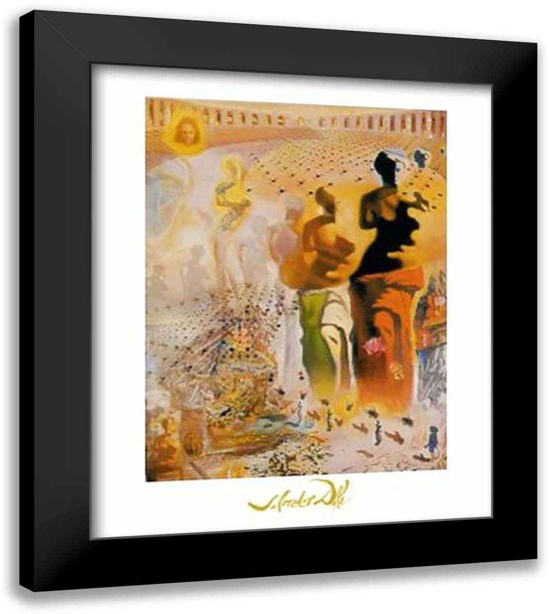 Hallucinogenic Toreador 28x35 Black Modern Wood Framed Art Print Poster by Dali, Salvador