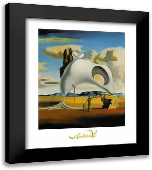 Atavastic Vestige After the Rain 28x35 Black Modern Wood Framed Art Print Poster by Dali, Salvador