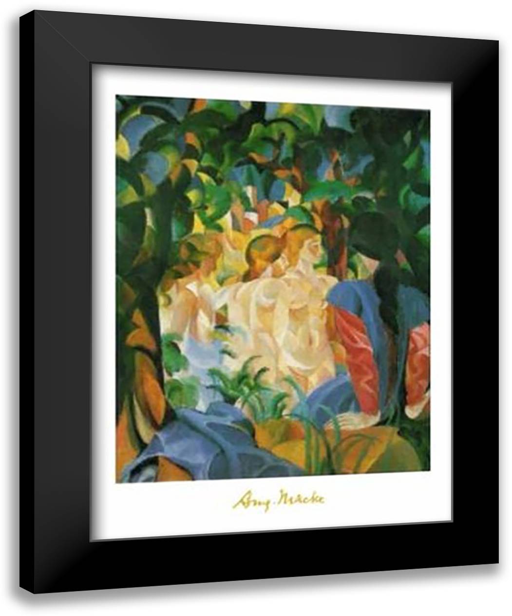 Native Banana 20x24 Black Modern Wood Framed Art Print Poster