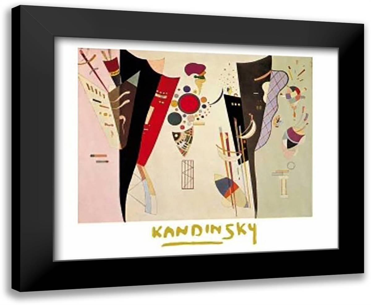 Accord Reciproque, c.1942 35x28 Black Modern Wood Framed Art Print Poster by Kandinsky, Wassily