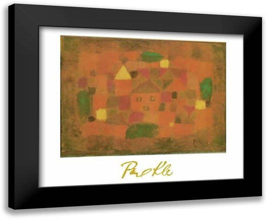 Paesaggio Al Tramonto 1923 35x28 Black Modern Wood Framed Art Print Poster by Klee, Paul