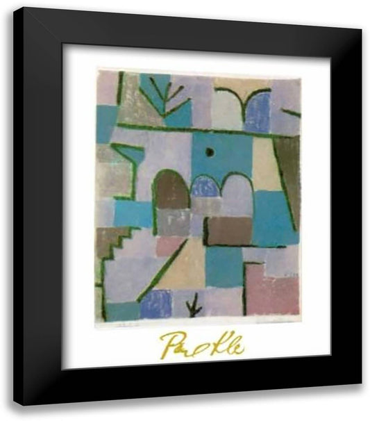 Garten Im Orient 1937 28x35 Black Modern Wood Framed Art Print Poster by Klee, Paul