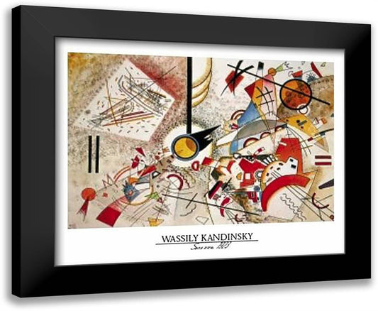 Untitled 1923 40x28 Black Modern Wood Framed Art Print Poster by Kandinsky, Wassily