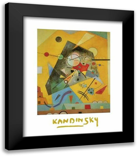 Harmonie Tranquille, 1924 28x35 Black Modern Wood Framed Art Print Poster by Kandinsky, Wassily