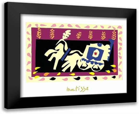 Jazz 1947 35x28 Black Modern Wood Framed Art Print Poster by Matisse, Henri