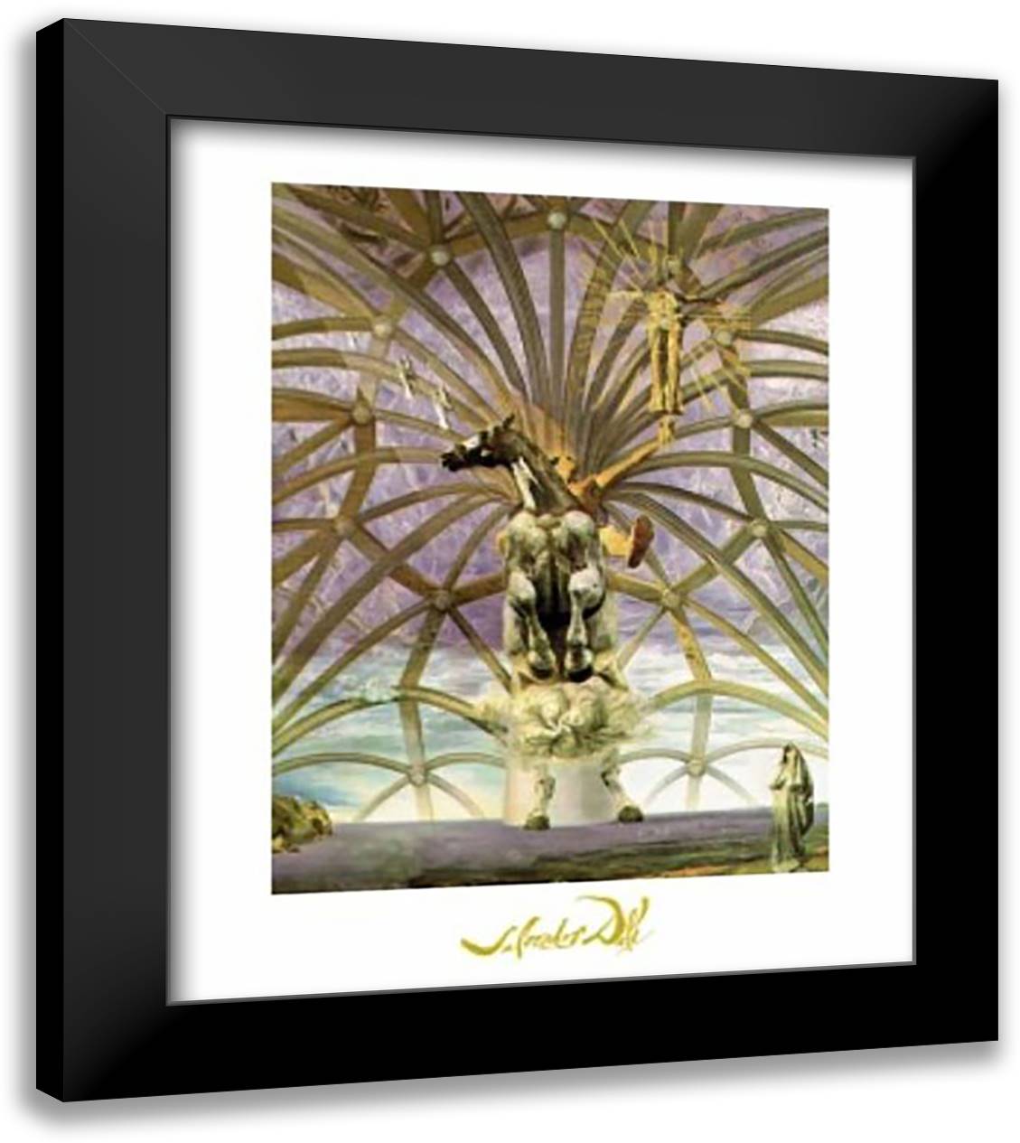 Moon Wink Diner 20x24 Black Modern Wood Framed Art Print Poster by Max, Louise