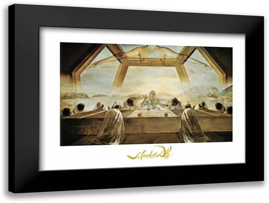 Last Supper 35x28 Black Modern Wood Framed Art Print Poster by Dali, Salvador