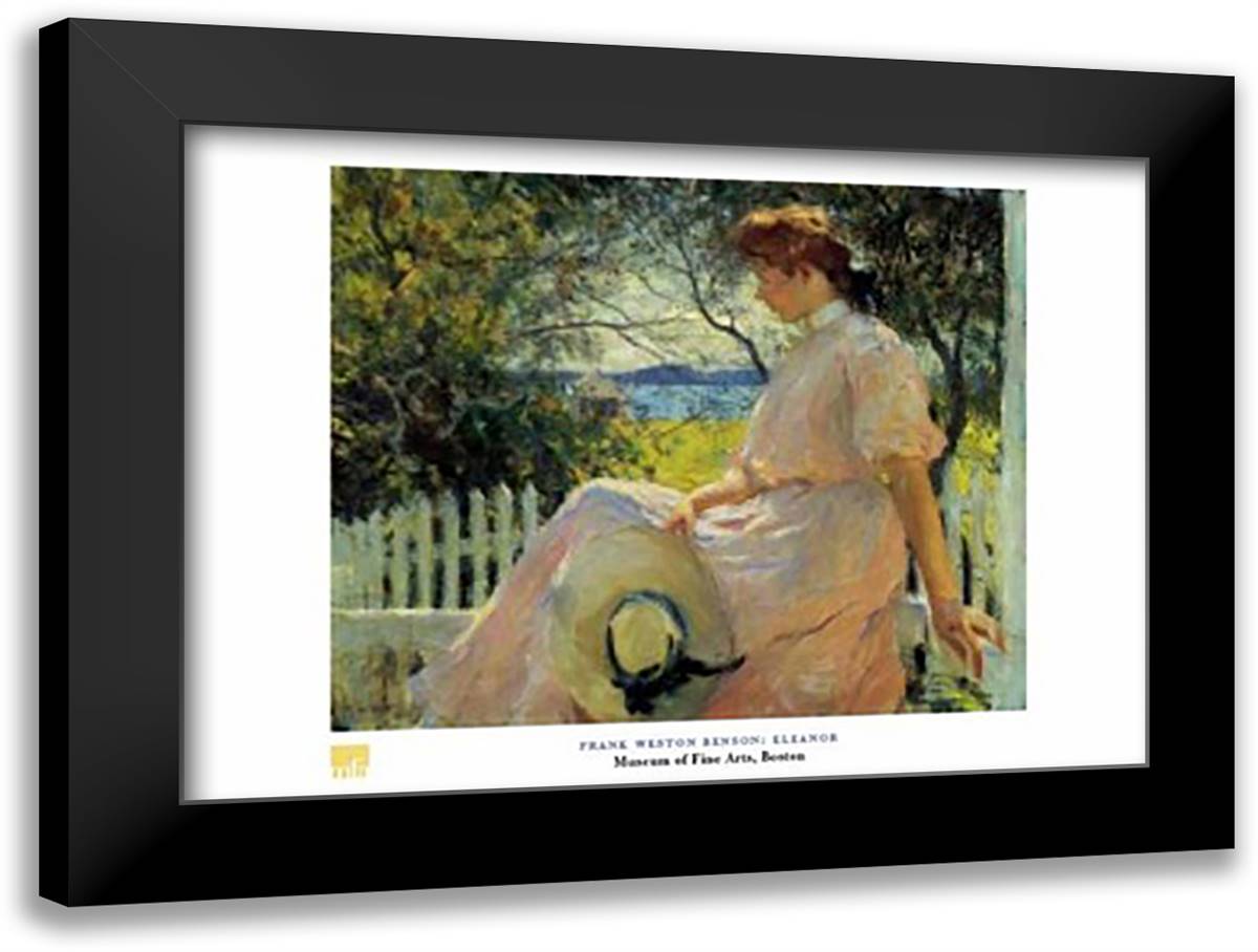 Eleanor 32x24 Black Modern Wood Framed Art Print Poster by Benson, Frank Weston