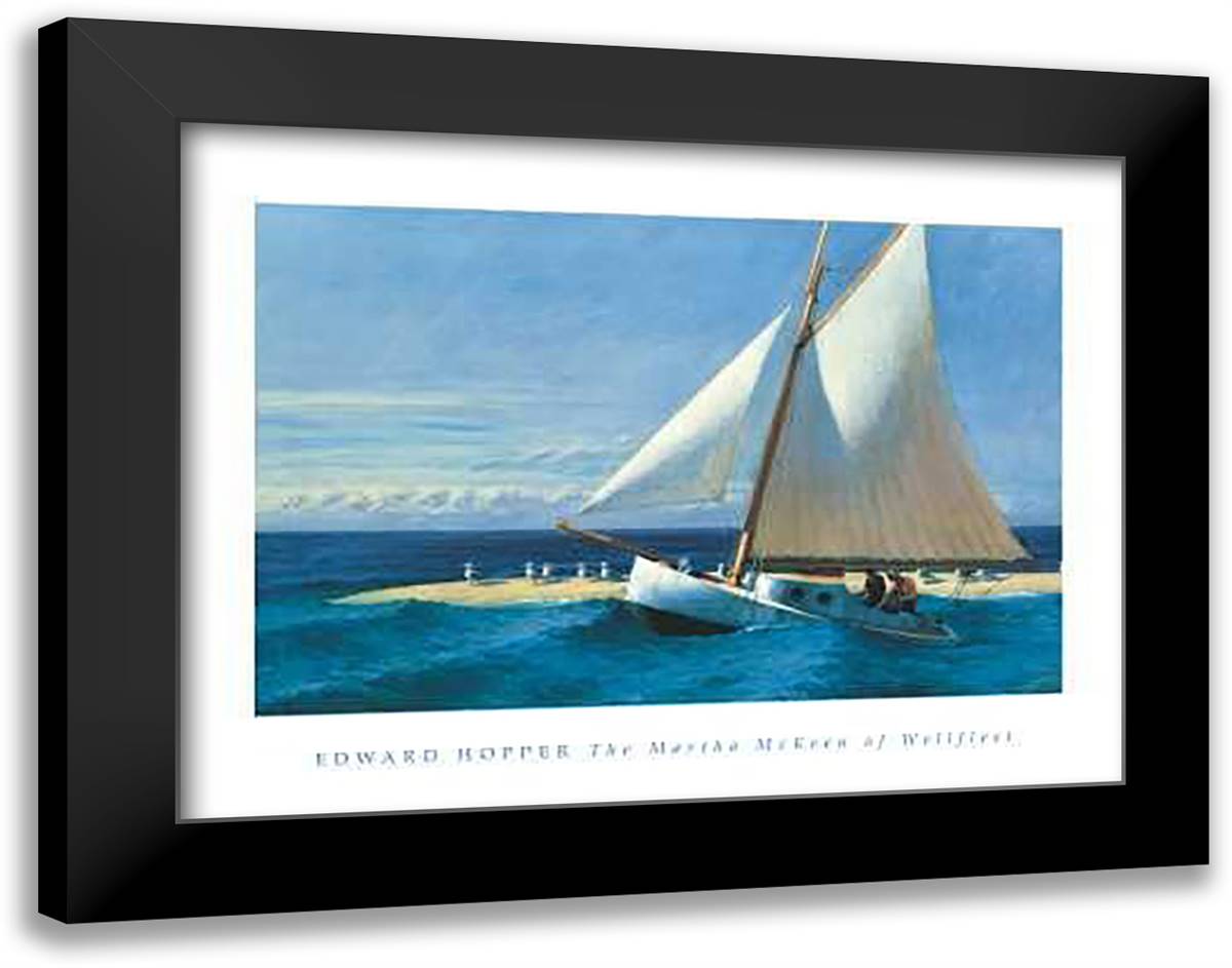 Martha Mckeen of Wellfleet 20x16 Black Modern Wood Framed Art Print Poster by Hopper, Edward