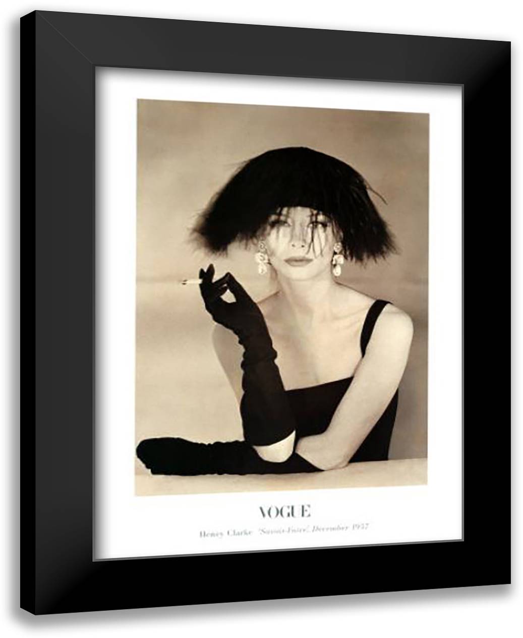 Savoir Faire, Dec 1957 24x32 Black Modern Wood Framed Art Print Poster by Clarke, Henry