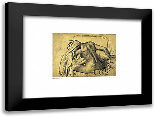 Toilette 32x24 Black Modern Wood Framed Art Print Poster by Degas, Edgar