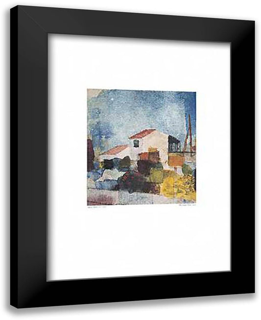 Bright House 24x32 Black Modern Wood Framed Art Print Poster by Macke, August