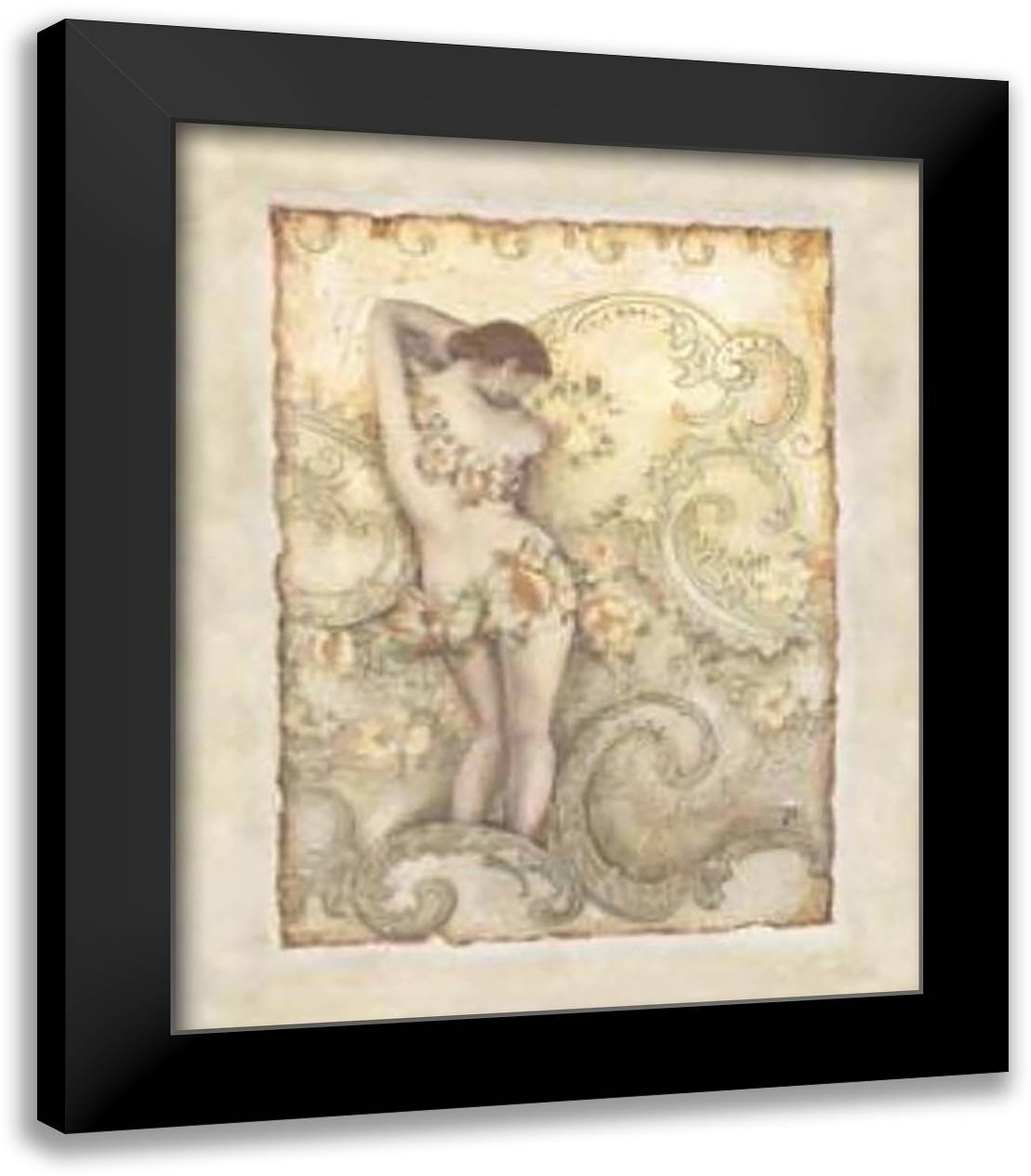 Spring Muse 20x24 Black Modern Wood Framed Art Print Poster by Chaden, Tina