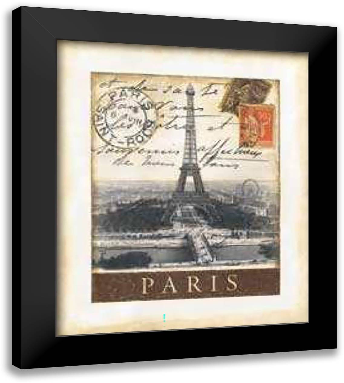 Destination Paris 24x28 Black Modern Wood Framed Art Print Poster by Chaden, Tina