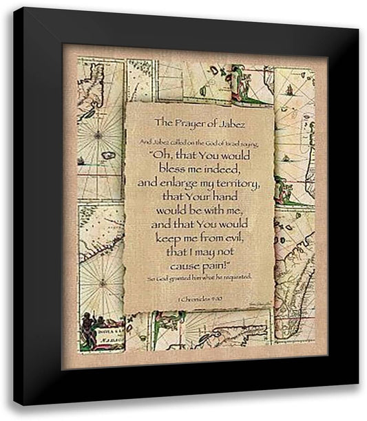 Prayer of Jabez II 15x18 Black Modern Wood Framed Art Print Poster