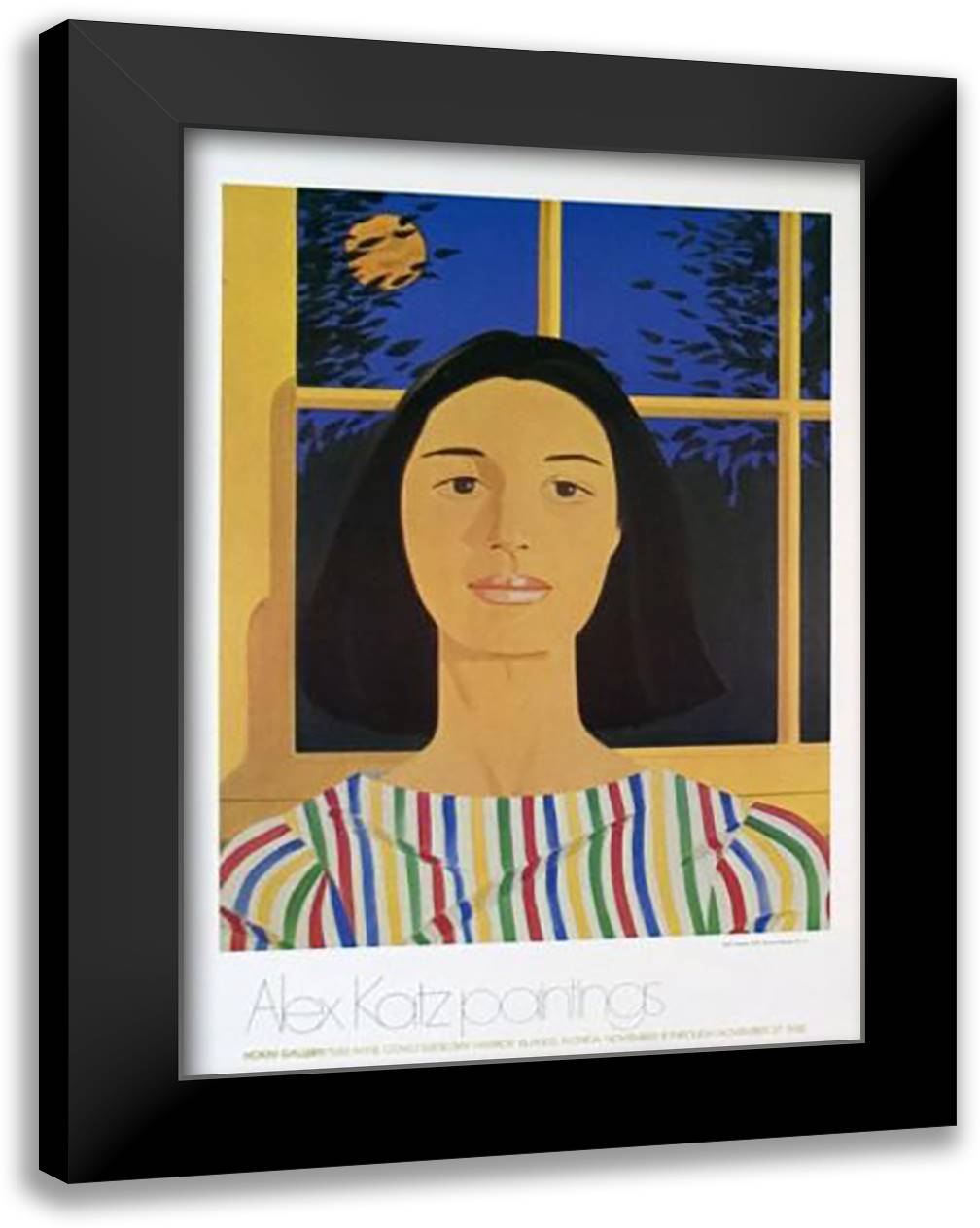 East Interior, 1979 28x39 Black Modern Wood Framed Art Print Poster by Katz, Alex