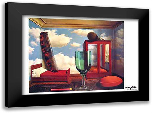 Valeurs Personnelles 40x28 Black Modern Wood Framed Art Print Poster by Magritte, Rene