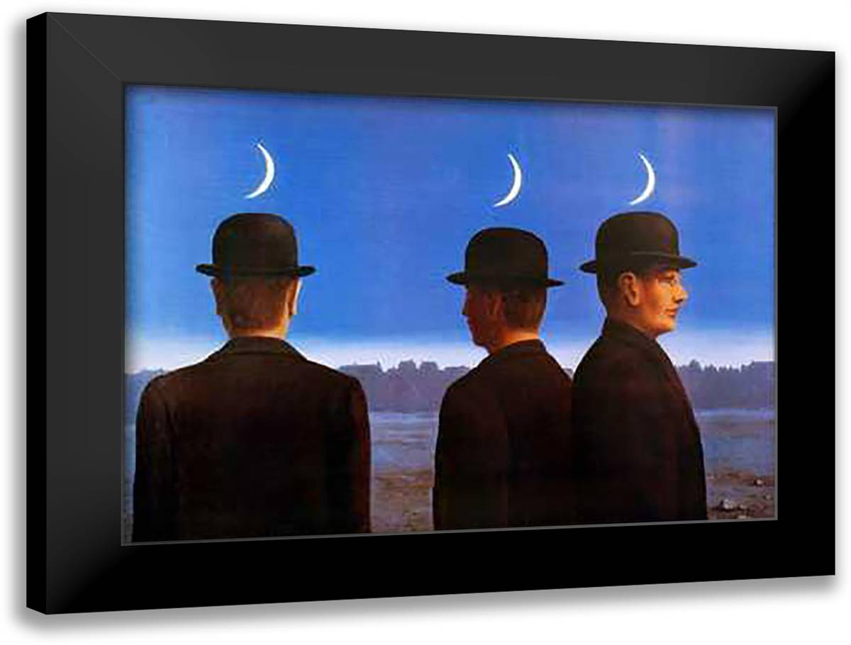 Chef-D'Oruvre 32x24 Black Modern Wood Framed Art Print Poster by Magritte, Rene