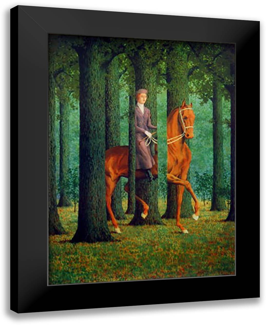 Blanc-Seing 24x32 Black Modern Wood Framed Art Print Poster by Magritte, Rene