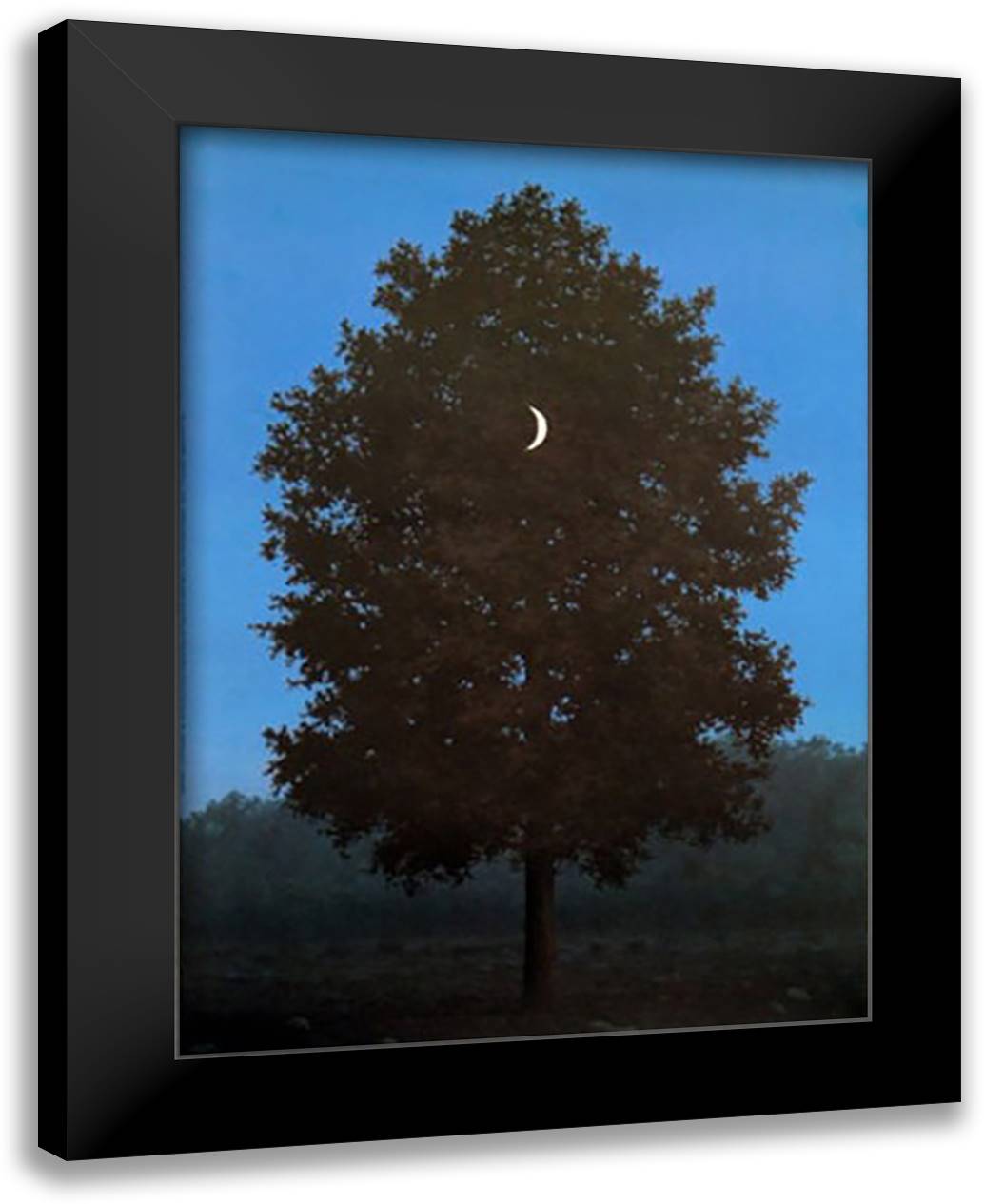 Seize Septembre 24x32 Black Modern Wood Framed Art Print Poster by Magritte, Rene