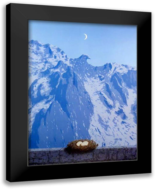 Domaine d'Arnheim 24x32 Black Modern Wood Framed Art Print Poster by Magritte, Rene