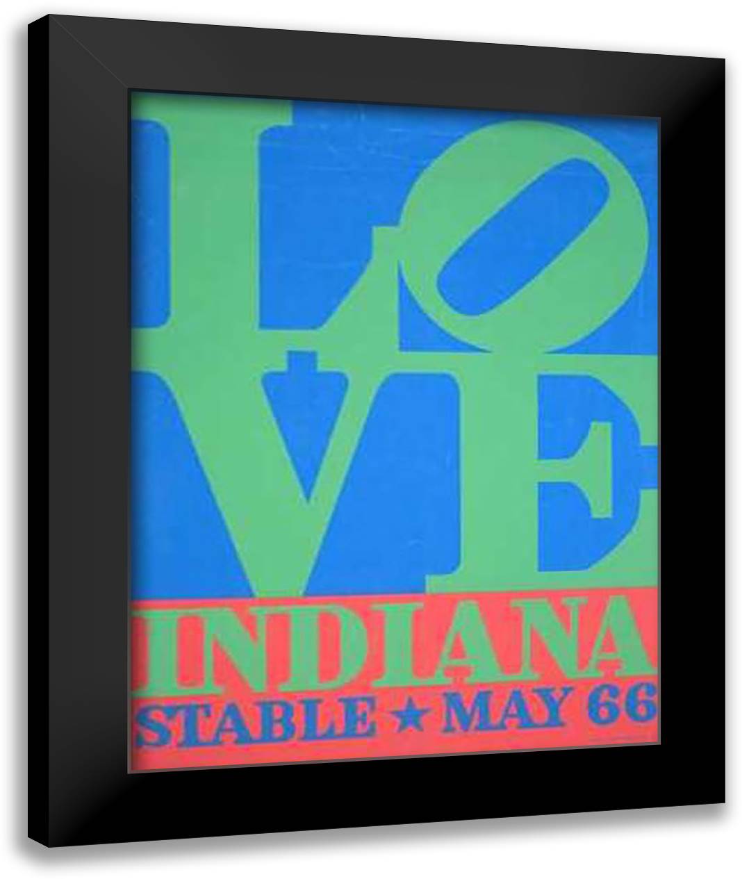 Stable 28x28 Black Modern Wood Framed Art Print Poster by Indiana, Robert
