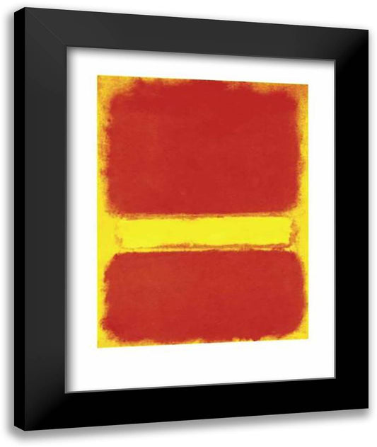 Untitled, 1956 28x36 Black Modern Wood Framed Art Print Poster by Rothko, Mark