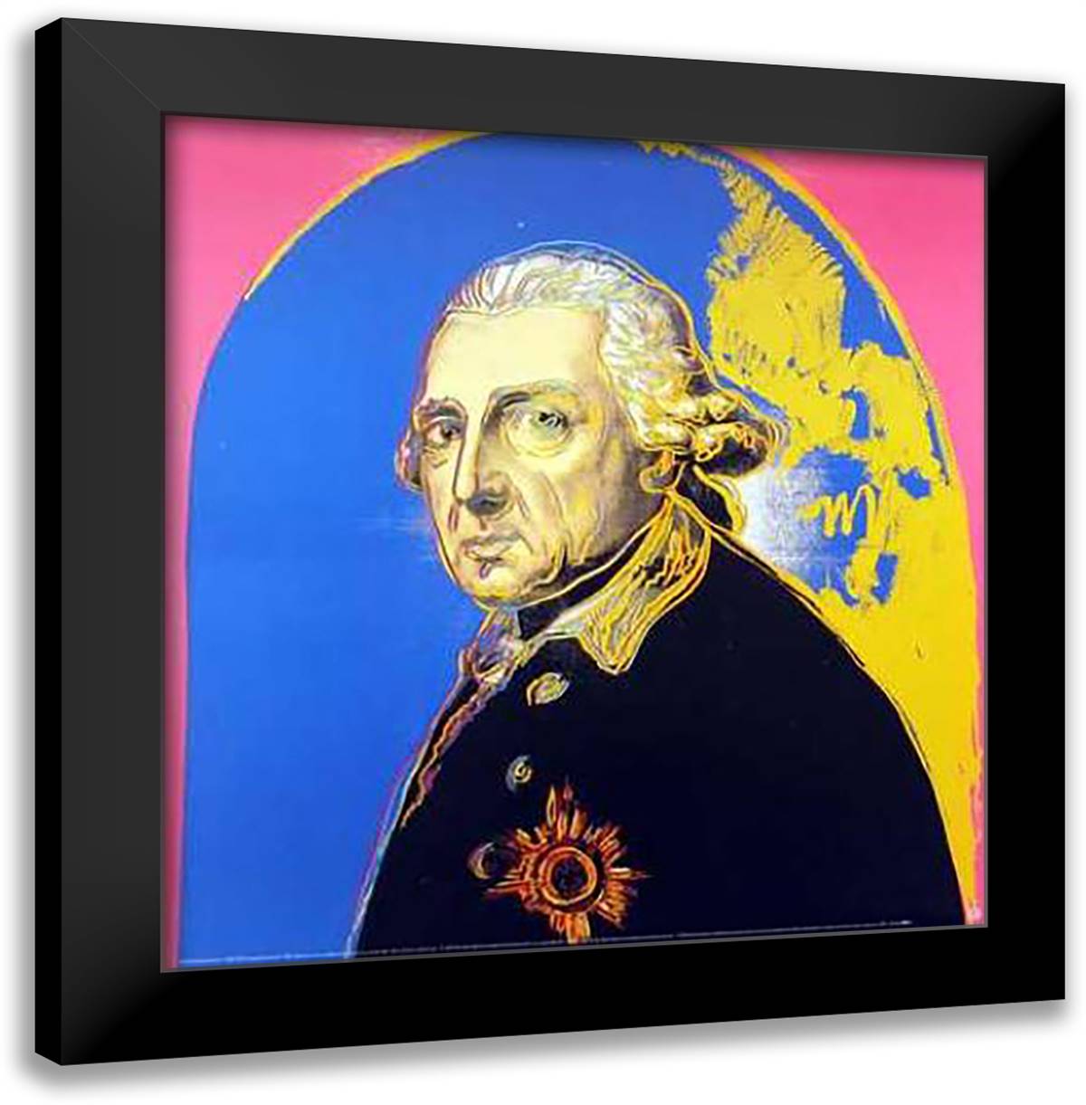 Friedrich der Grosse 28x30 Black Modern Wood Framed Art Print Poster by Warhol, Andy