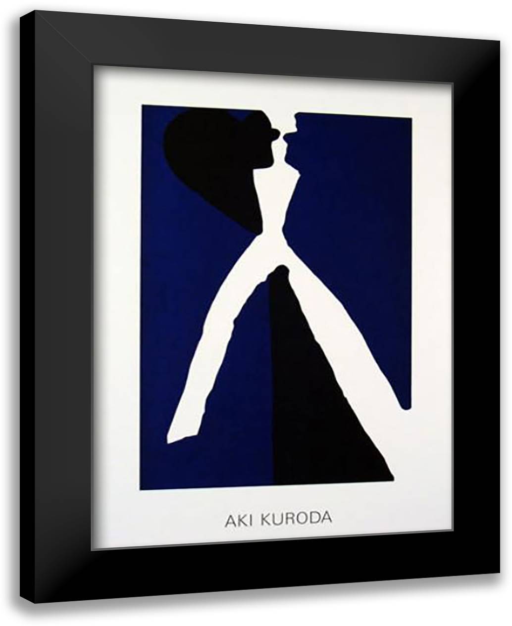 Bleu I 24x32 Black Modern Wood Framed Art Print Poster by Kuroda, Aki