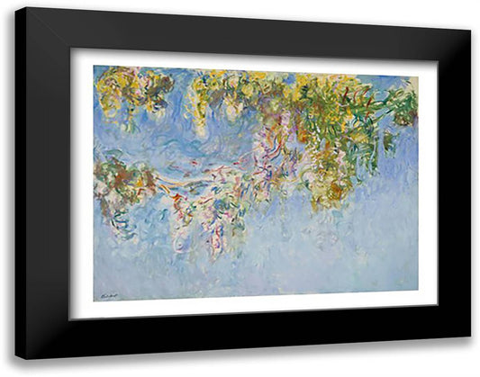 Wisteria 28x22 Black Modern Wood Framed Art Print Poster by Monet, Claude