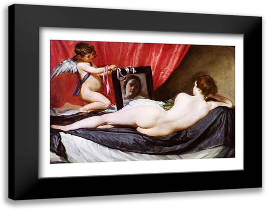 The Rokeby Venus 28x22 Black Modern Wood Framed Art Print Poster by Velazquez, Diego