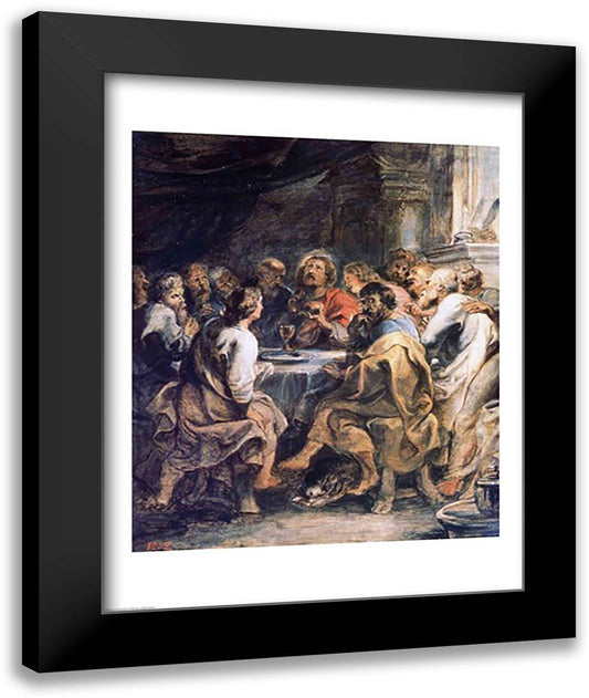 The Last Supper 22x28 Black Modern Wood Framed Art Print Poster by Rubens, Peter Paul