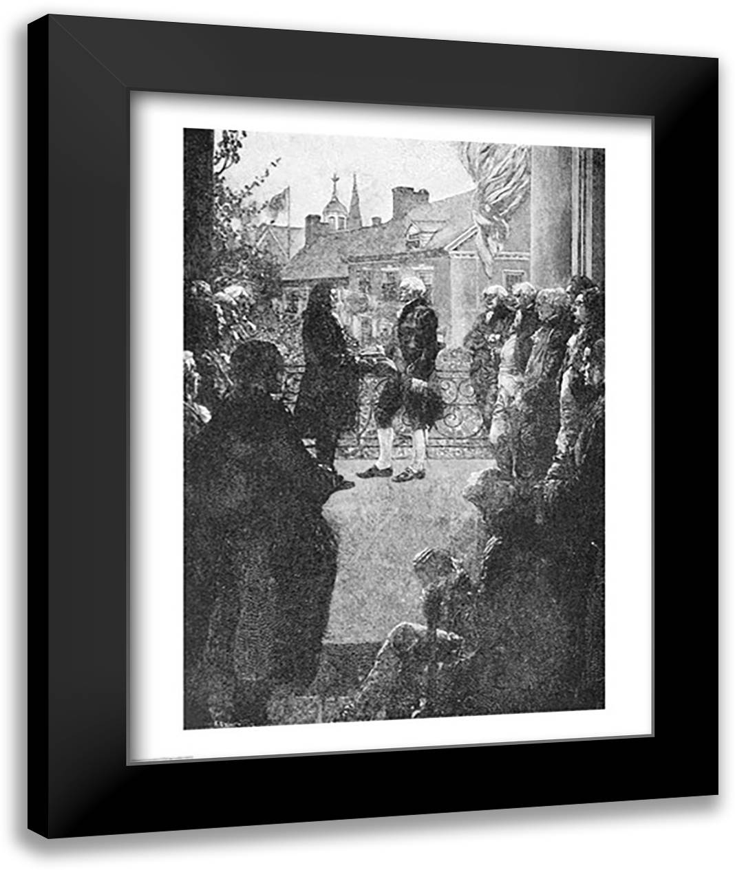 The Inauguration 22x28 Black Modern Wood Framed Art Print Poster by Pyle, Howard