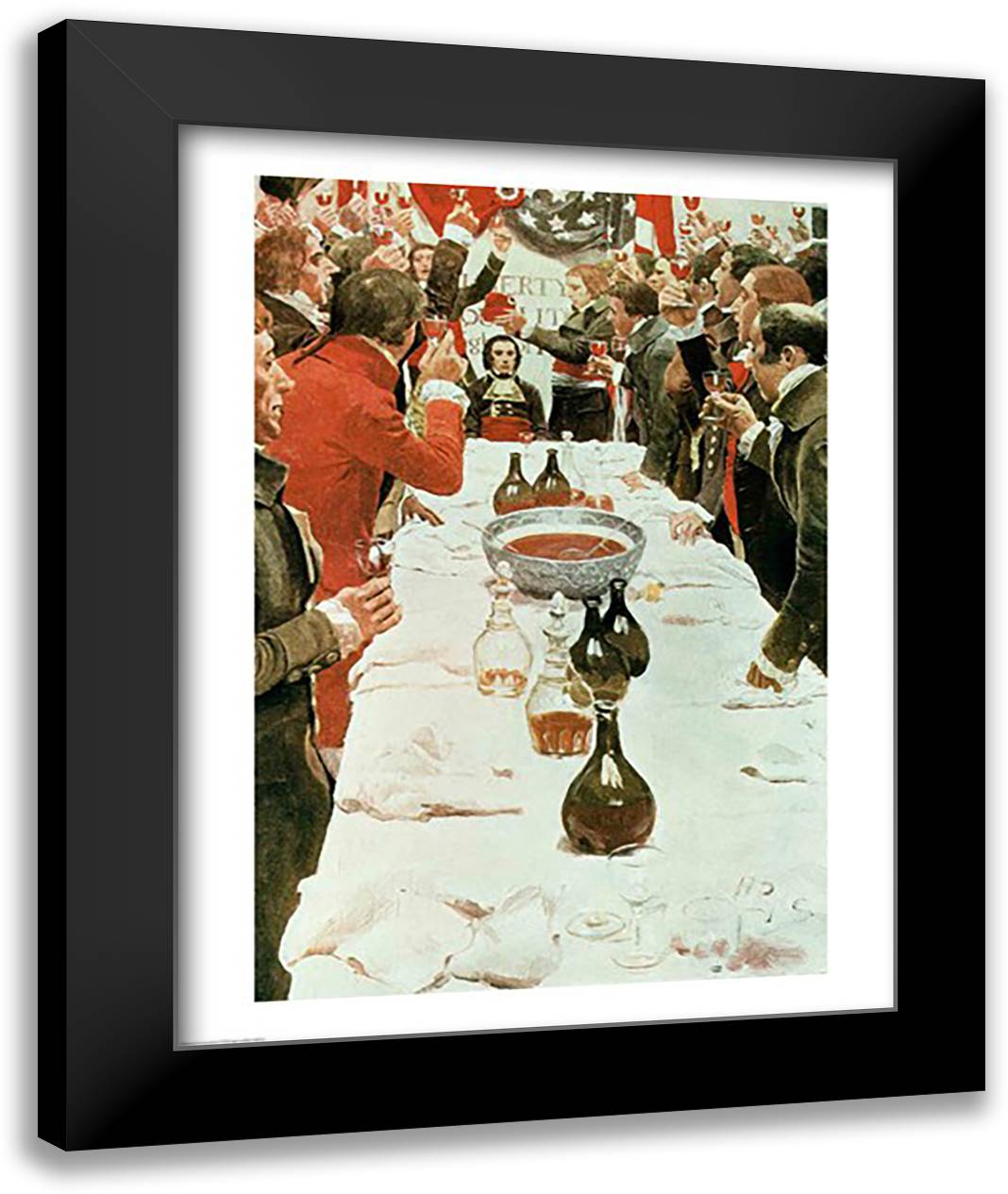 A Banquet to Genet 22x28 Black Modern Wood Framed Art Print Poster by Pyle, Howard