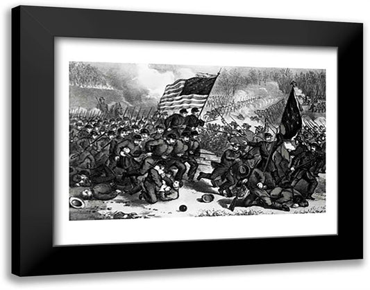 The Second Battle of Bull Run 28x22 Black Modern Wood Framed Art Print Poster