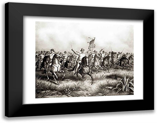 Rough Riders: Colonel Theodore Roosevelt 28x22 Black Modern Wood Framed Art Print Poster