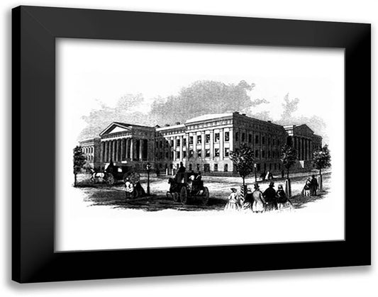 The Patent Office 28x22 Black Modern Wood Framed Art Print Poster