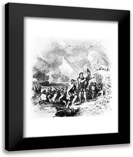 Discovery of America by John and Sebastian Cabot, 1497 22x28 Black Modern Wood Framed Art Print Poster